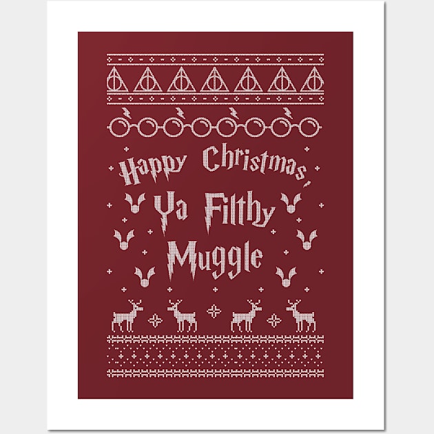 Wizarding Christmas Sweater (Jumper?) Wall Art by stickerfule